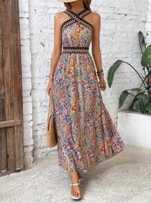 Breezaya Váy Maxi In Họa Tiết Paisley Tương Phản Trang Phục Đi Biển Cho Nữ - Nhiều màu - Xem 4