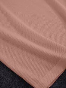 Manfinity Homme Áo thun nam cổ tròn rộng rãi - Bụi hồng - Xem 8