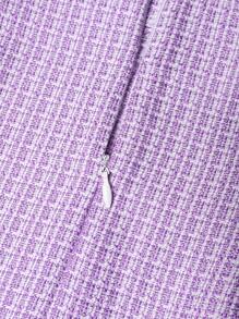 SHEIN Unity Viền tương phản Nút phía trước Áo ba lỗ & Váy - Màu tím hoa cà - Xem 6