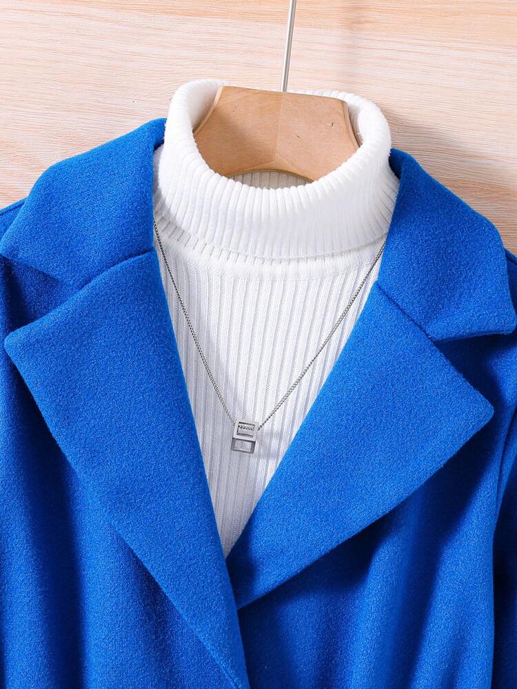 Tween Girl 1pc Double Breasted Overcoat