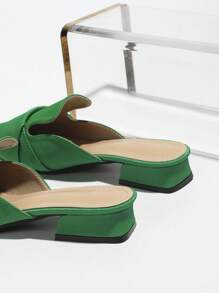 Women's Pointed Toe Fashion Mules - Green - View 3