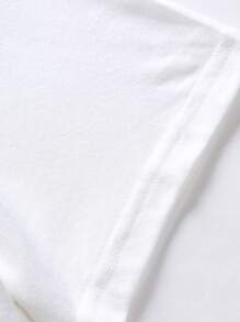 Manfinity Hypemode Loose Men's Letter Graphic Drop Shoulder T-Shirt - White - View 3