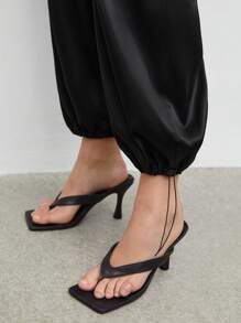 Maija 翻蓋口袋抽繩下擺工裝褲