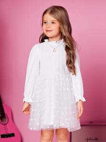 SHEIN 女小童荷葉袖連衣裙&吊帶上衣 - 彩色 - 查看 4