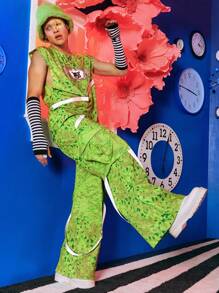 SHEIN X The Future X TIMPHOENIX Men Leopard Print Tank Top