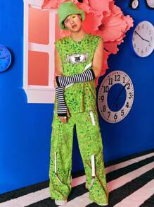 SHEIN X The Future X TIMPHOENIX Men Leopard Print Tank Top