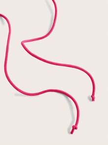 SHEIN X The Future X Spagnelli Top de tirantes unicolor con tira cruzada con cordón trasero - Rosa Fucsia - Ver 5