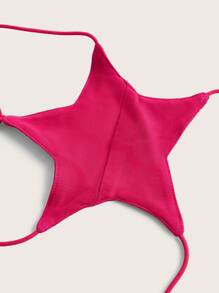 SHEIN X The Future X Spagnelli Top de tirantes unicolor con tira cruzada con cordón trasero - Rosa Fucsia - Ver 6