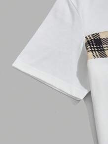 NEON BLANC Men's Plaid Print Tee, Summer, Streetwear Essentials