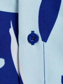 Manfinity BRENVOR Men Graphic Print Shirt - Royal Blue - View 4