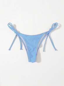 SHEIN Swim 側繫帶泳衣下裝 - 淺藍色 - 查看 1