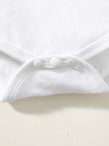 SHEIN Vintaside Kids Bebé niño Body con estampado de dibujos animados con pantalones deportivos & Sombrero - Multicolor - Ver 6