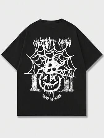 Hombres Camiseta estampado de cráneo