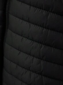 RueChic Young Boy Zip Up Hooded Puffer Coat - Black - View 3