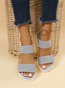 Sandalias deportivas con doble banda - Gris Claro - Ver 5