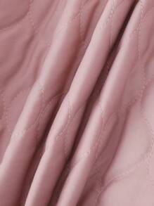 SHEIN 女嬰休閒百搭領大衣，中厚 - 粉色 - 查看 4