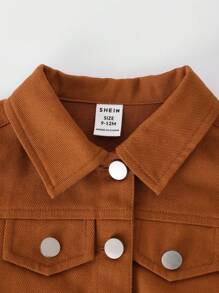 SHEIN Baby Girls' Versatile Jacket, For Outdoor Use - Ginger - View 5