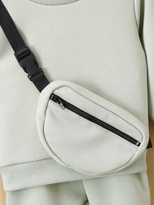 男嬰素色衛衣和衛褲和組合包 - 灰色 - 查看 3