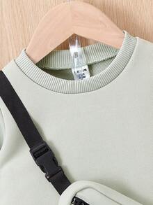 男嬰素色衛衣和衛褲和組合包 - 灰色 - 查看 4