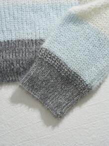 SHEIN Leap Crew Tween Girl Casual Fitted Long Sleeve Crewneck Pullover Tops - Multicolor - View 5