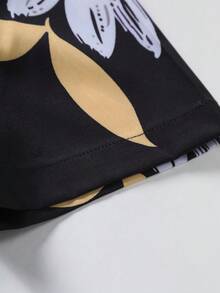 OTTIMOZO Men Floral Print Shirt - Black - View 4