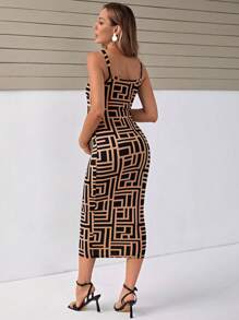 SHEIN Maternity Geo Print Bodycon Dress