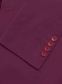 Men Single Breasted Blazer & Trousers - Purple - View 3