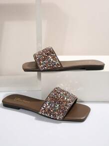 時尚穆勒拖鞋適合女士大碼,新品到貨平底涼鞋適合女士