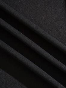 Hombres talla grande Camiseta con estampado de expresión - Negro - Ver 6