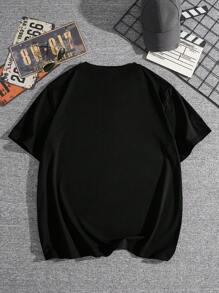 Hombres talla grande Camiseta con estampado de corazón