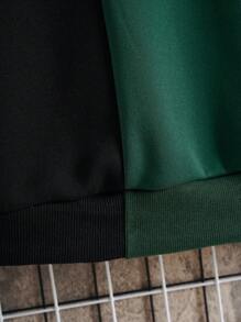 Men Plus Two Tone Thermal Lined Sweatshirt - Multicolor - View 5