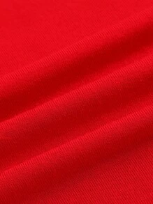 SHEIN EZwear Summer Red Solid Ruched Tube Slit Bodycon Dress Strapless Dress Dress Redred Midi Dresscurve Red Dress - Red - View 5