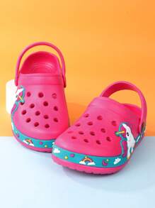 孩子們卡通恐龍圖案鏤空透氣運動鞋 - 玫紅色 - 查看 5