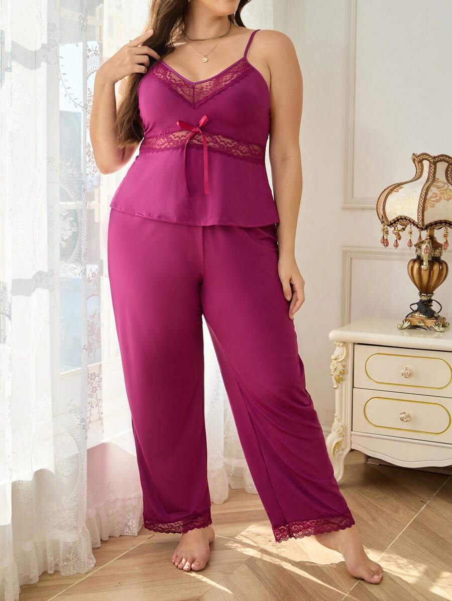 Hơn Ren tương phản Bộ PJ - Màu tím - Xem 1