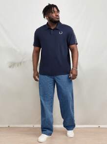 Manfinity RebelGame Nam Plus Túi nghiêng Quần legging thẳng - Rửa trung bình - Xem 3