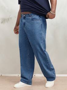 Manfinity RebelGame Nam Plus Túi nghiêng Quần legging thẳng - Rửa trung bình - Xem 4