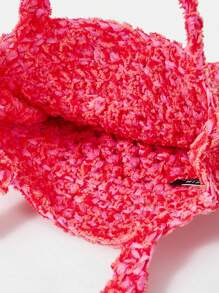 SHEIN VCAY Pin Shoulder Bag Double Handle - Pink - View 4