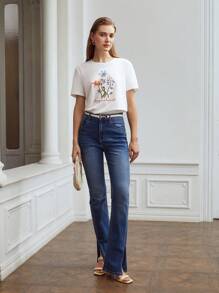 MOTF PREMIUM CAMISETA CON ESTAMPADO FLORAL - Blanco - Ver 5