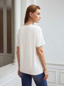 MOTF PREMIUM CAMISETA CON ESTAMPADO FLORAL - Blanco - Ver 7