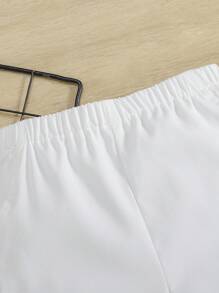 Baby Boy Stylish Casual Cargo Pants With Flap Pockets - White - View 4