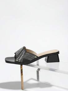 Fashionable Women's High Heel Sandals For Spring/Summer Outdoor Wear Valentines - Black - View 4