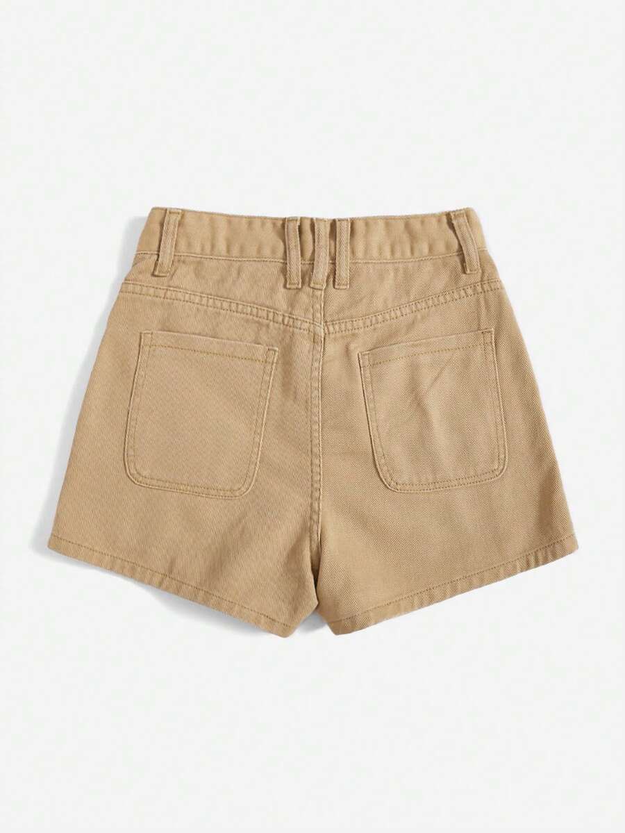 SHEIN EZwear Flap Pocket Cargo Denim Shorts SHEIN USA