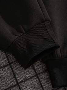 Nam Đồ họa chữ cái & Gấu Eo dây rút Quần thể thao - màu đen - Xem 5