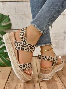 Plataformas y sandalias de cuña para mujer - Marrón - Ver 1