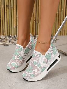 Của phụ nữ Thoáng khí Đúng mốt Ngoài trời Nêm Gót chân Giày thể thao - Nhiều màu - Xem 3