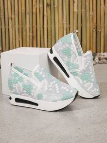 Của phụ nữ Thoáng khí Đúng mốt Ngoài trời Nêm Gót chân Giày thể thao - Nhiều màu - Xem 5