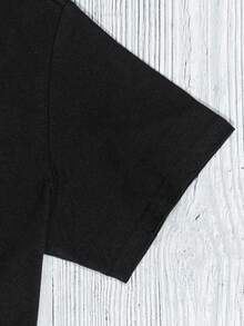 DEARCASE Camiseta con estampado de letra - Negro - Ver 3