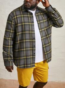 Manfinity VCAY Men Plus 1pc Plaid Print Shirt