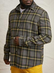 Manfinity VCAY Men Plus 1pc Plaid Print Shirt