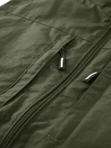Manfinity Homme Nam Dây kéo Áo vest - xanh quân đội - Xem 6